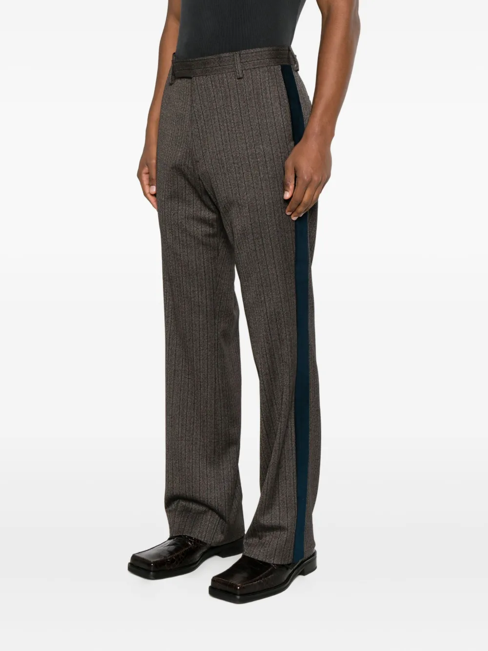 Wales Bonner Broek met krijtstreep Grijs