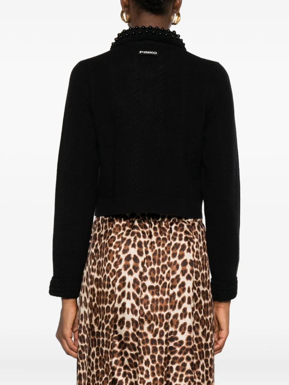 PINKO Vest met verfraaide kraag Zwart