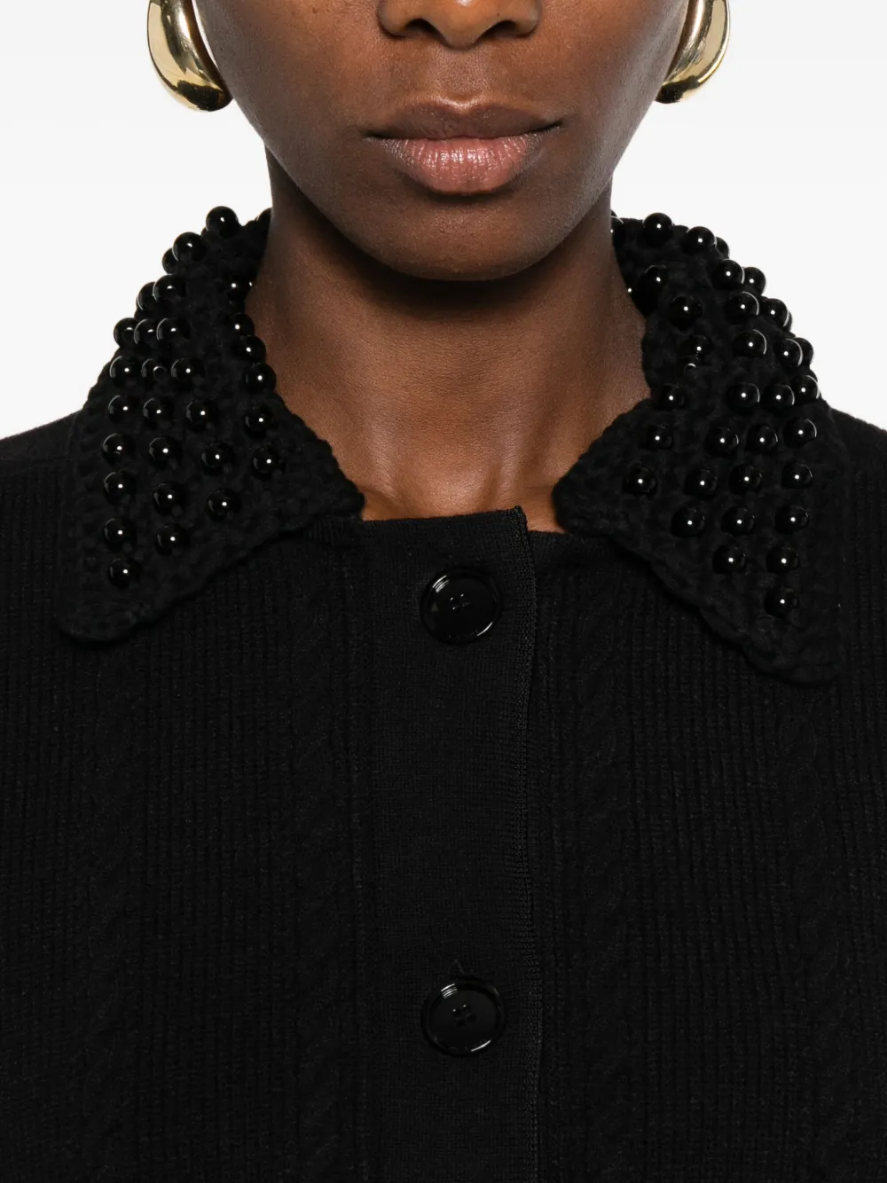 PINKO Vest met verfraaide kraag Zwart