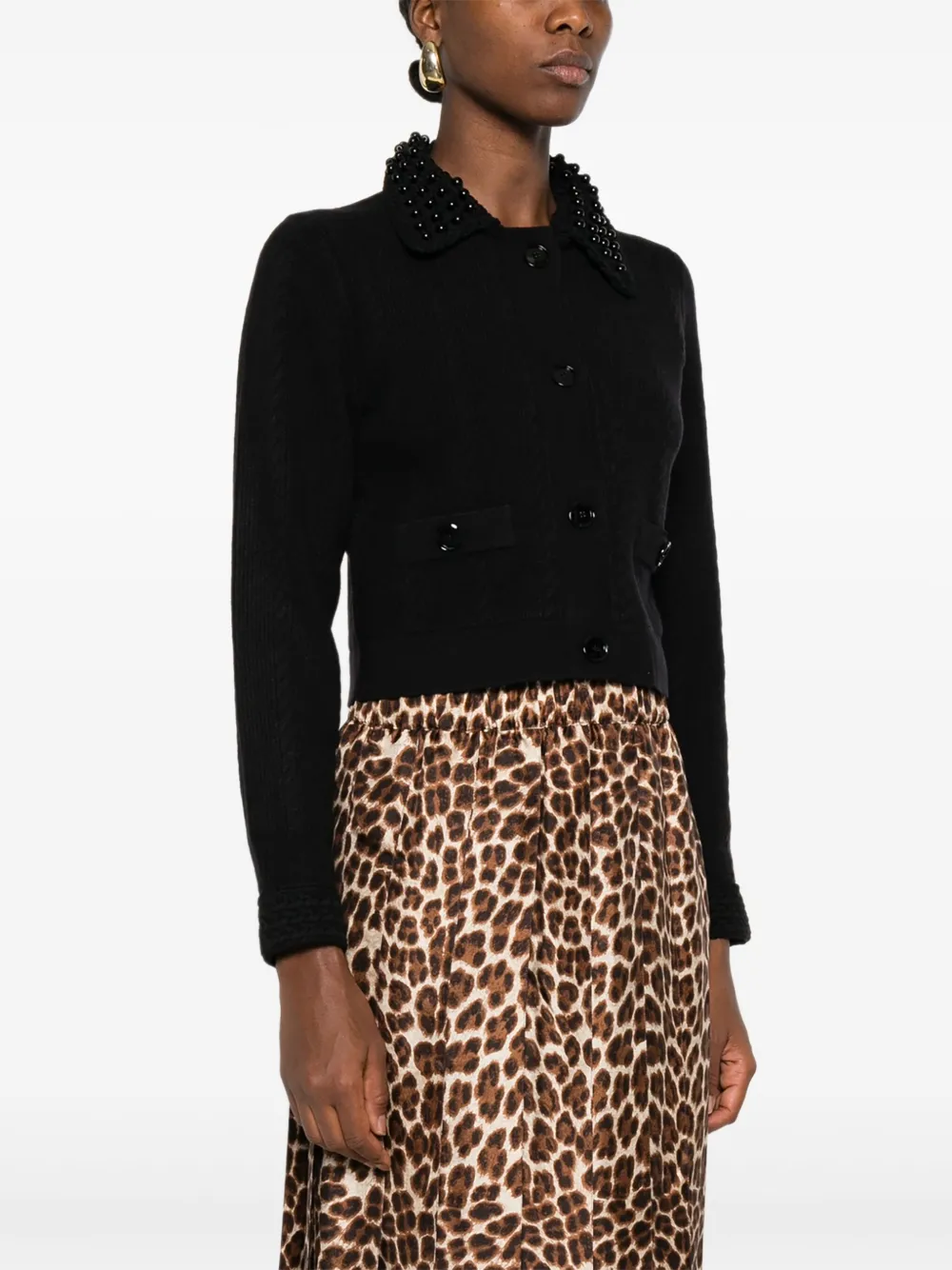 PINKO Vest met verfraaide kraag Zwart