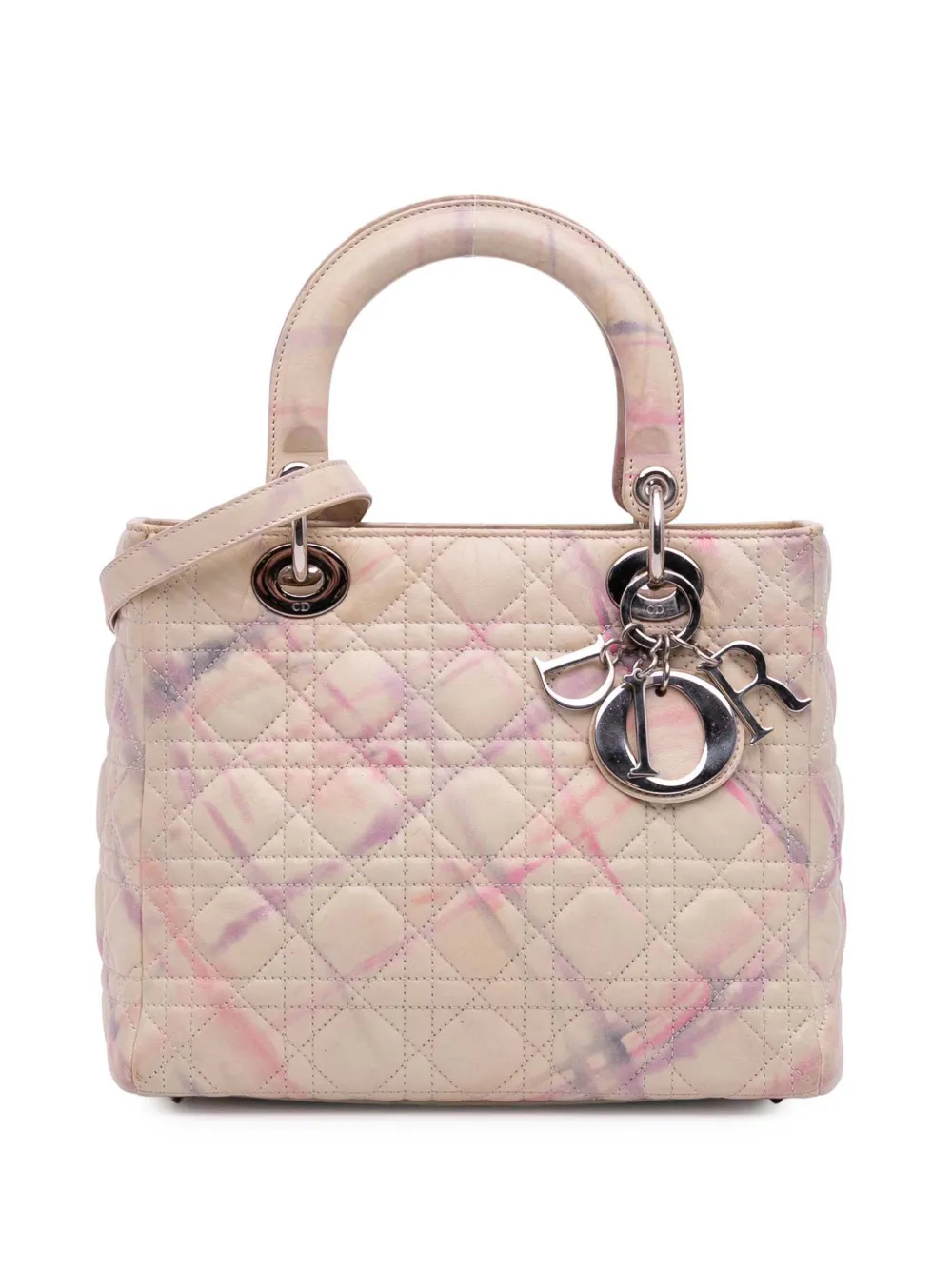 Christian Dior Pre-Owned 2011 Limited Edition Medium Lambskin Cannage Lady Dior satchel | Pink | Image 1