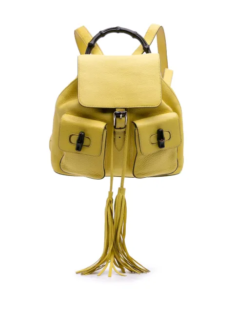 Gucci Pre-Owned 2000-2015 Leather Bamboo Tassel backpack