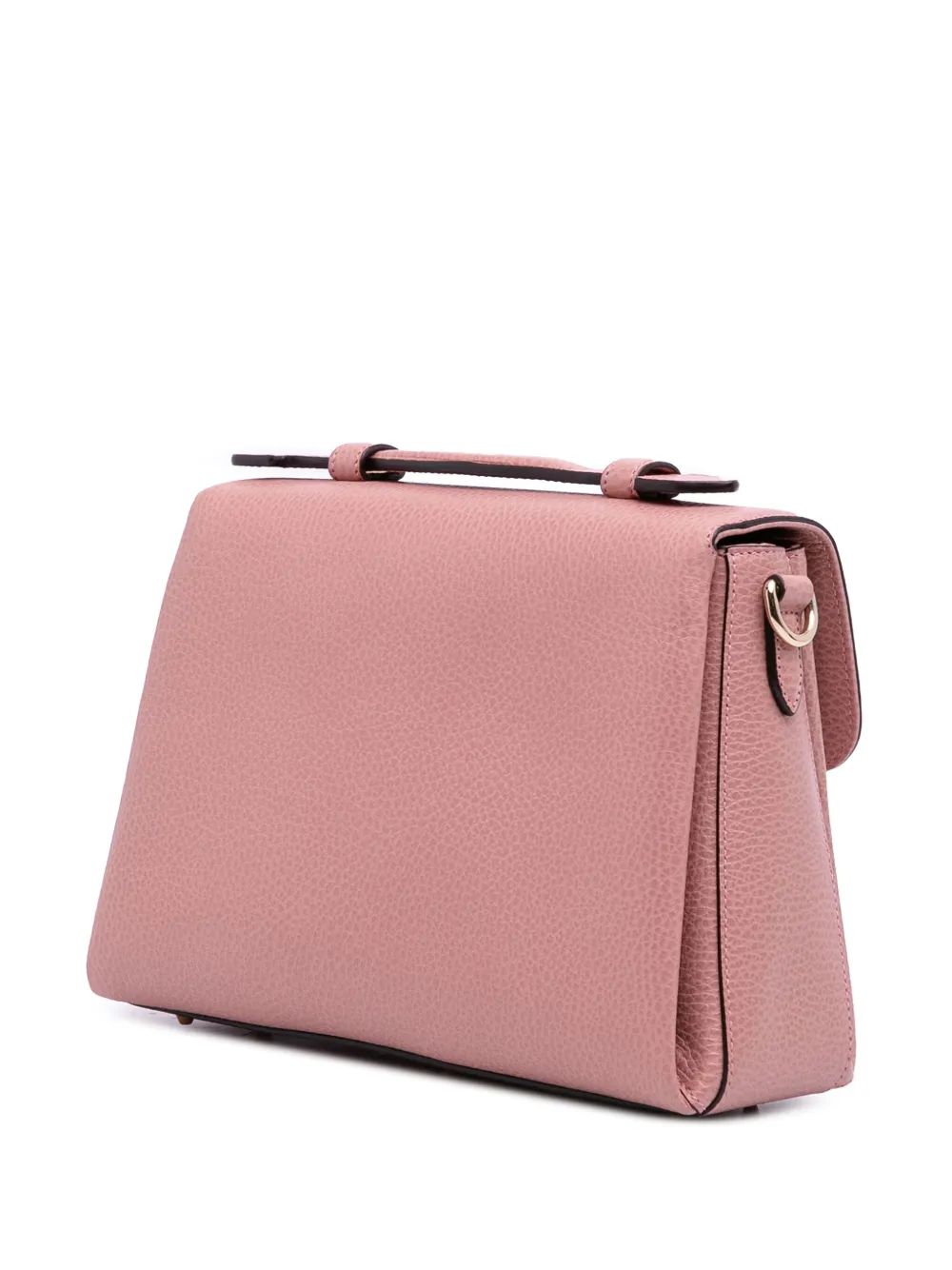 Pre-owned Gucci 2016-2025 Small Dollar Calfskin Interlocking G Satchel In Pink