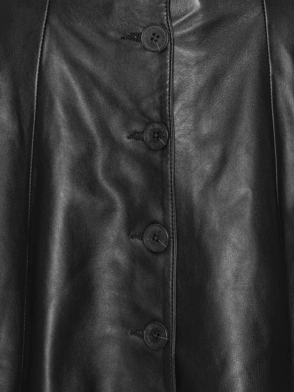 Rotate Birger Christensen Leather Mini Skirt In Black