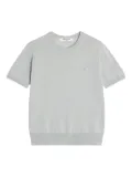 Maison Kitsuné Fox-embroidered short-sleeve T-shirt - Grey