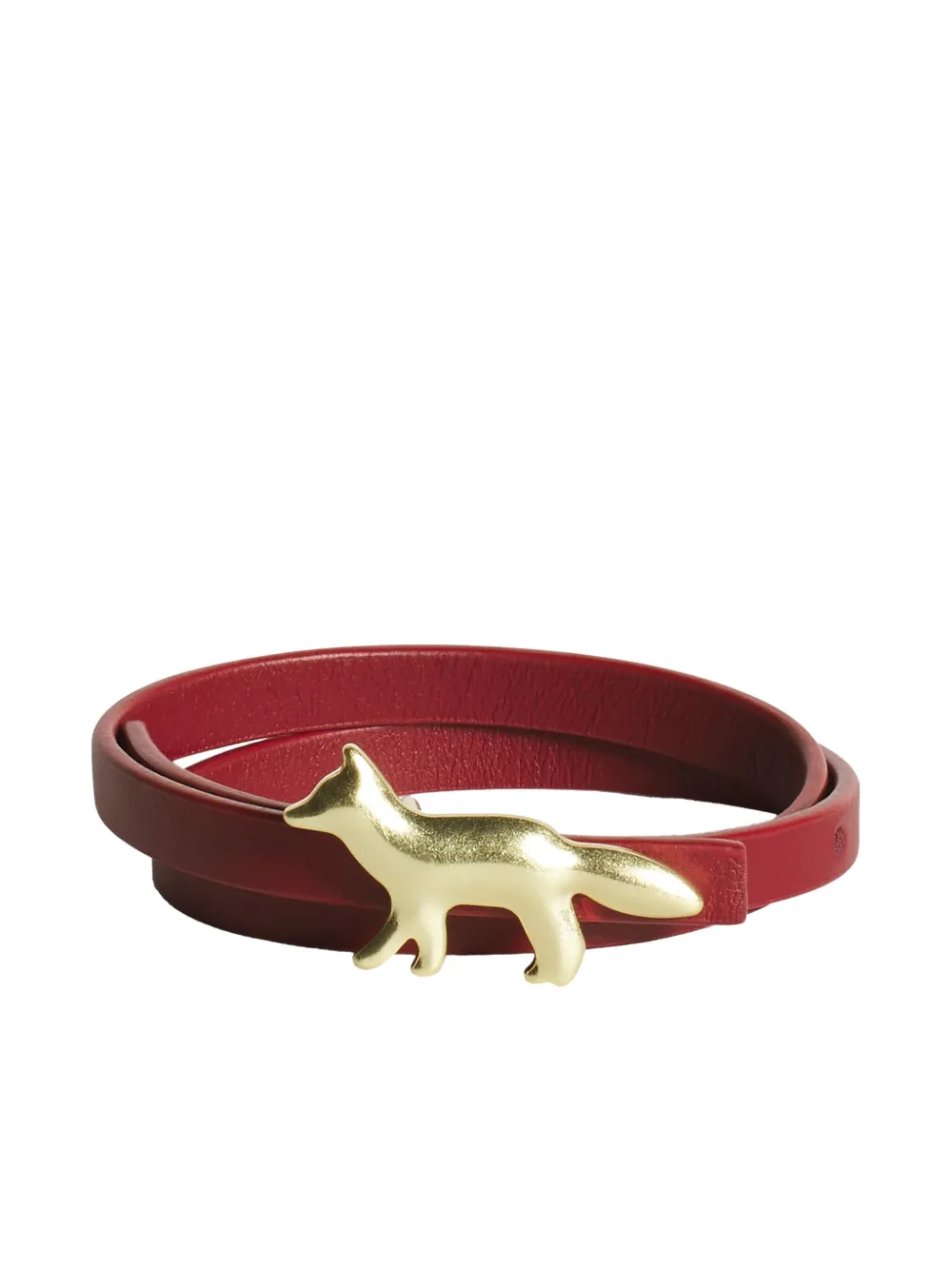 Maison Kitsuné fox-embellished leather bracelet