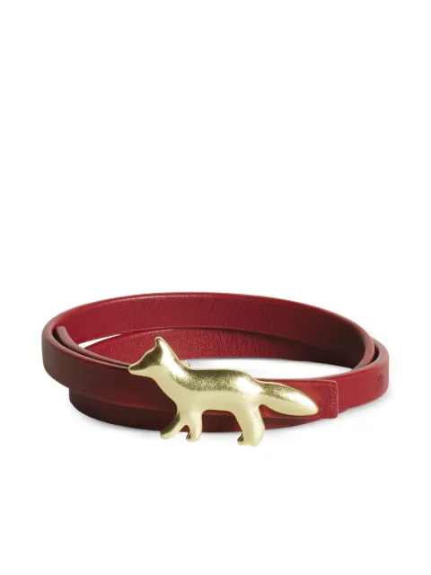 Maison Kitsuné fox-embellished leather bracelet