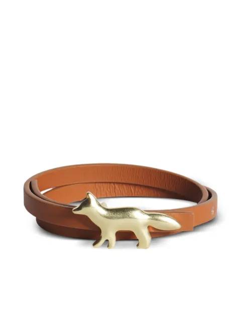 Maison Kitsuné fox-embellished leather bracelet