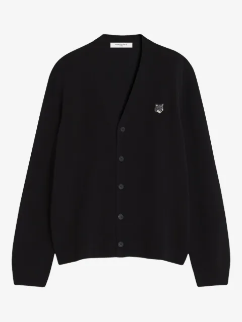 Maison Kitsuné cardigan en laine à détail Fox Head