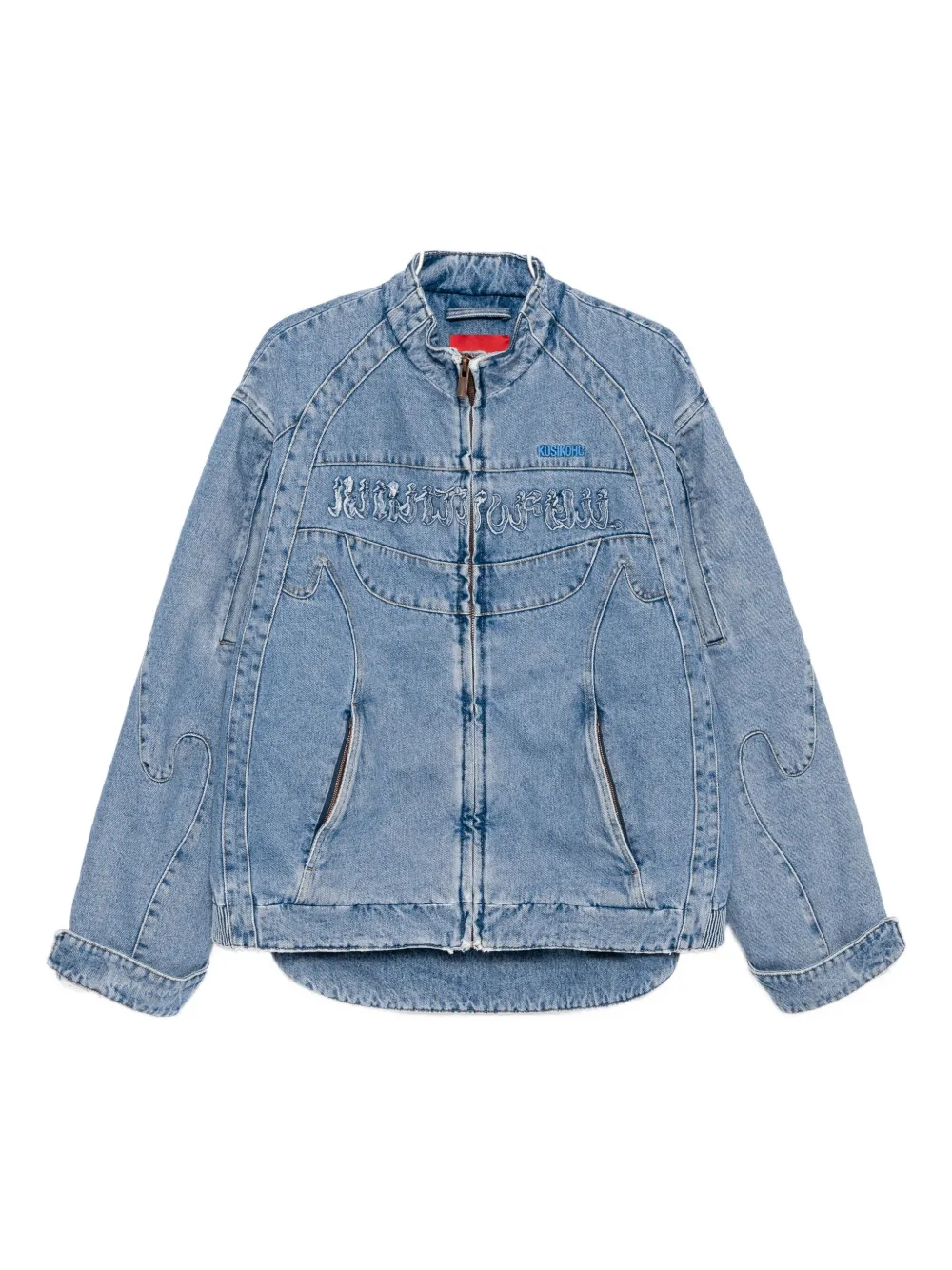 Kusikohc Panelled Denim Jacket In Blue