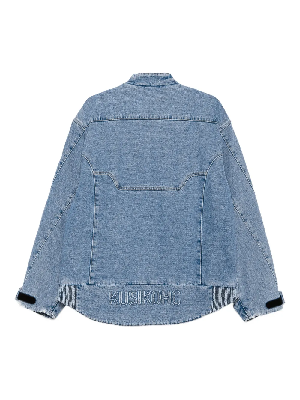 KUSIKOHC Denim jack met vlakken Blauw