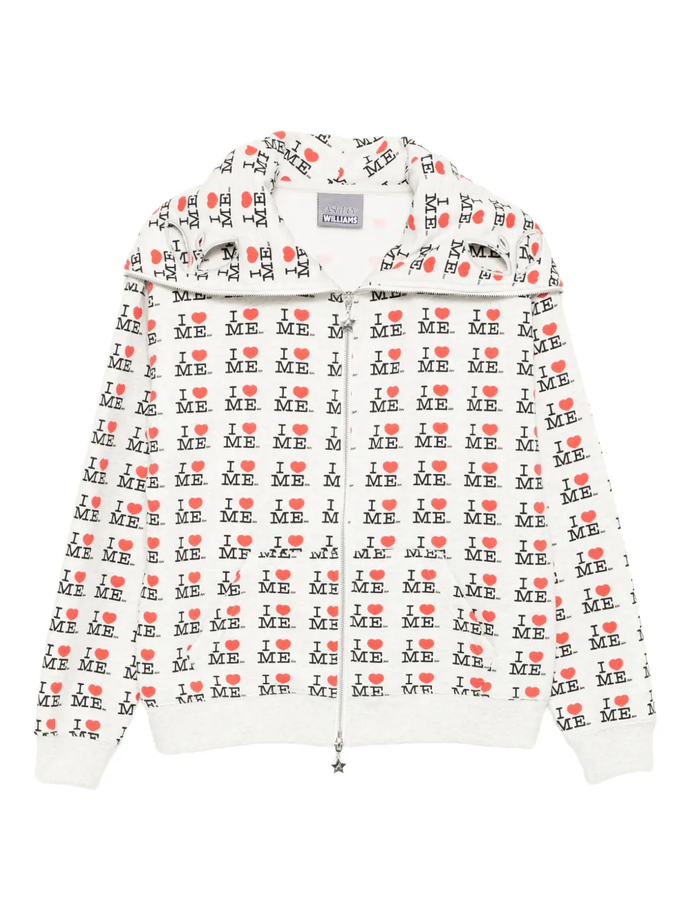 Ashley Williams I Heart Me hoodie | Grey | Image 1