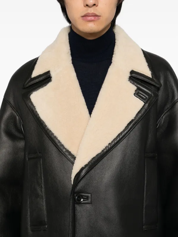 Yoke Mouton Reversible Coat | Black | FARFETCH BN