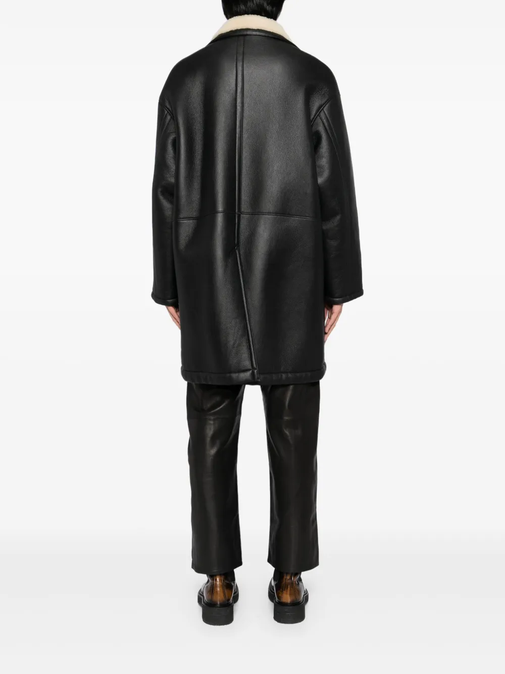 YOKE REVERSIBLE & DETACHABLE MOUTON COAT Reversible jacket with