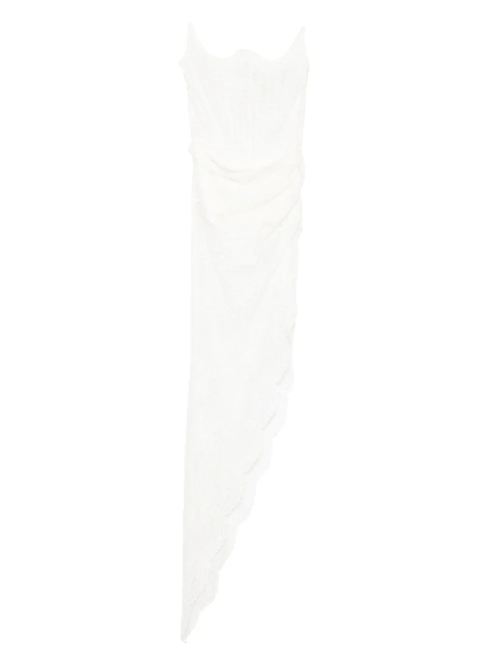Giuseppe Di Morabito laced asymmetric maxi dress | White | Image 1