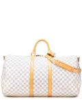 Louis Vuitton Pre-Owned 2012 Damier Azur Keepall Bandouliere 55 travel bag - White