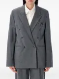 The Garment double-breasted bow-detail blazer - Grey