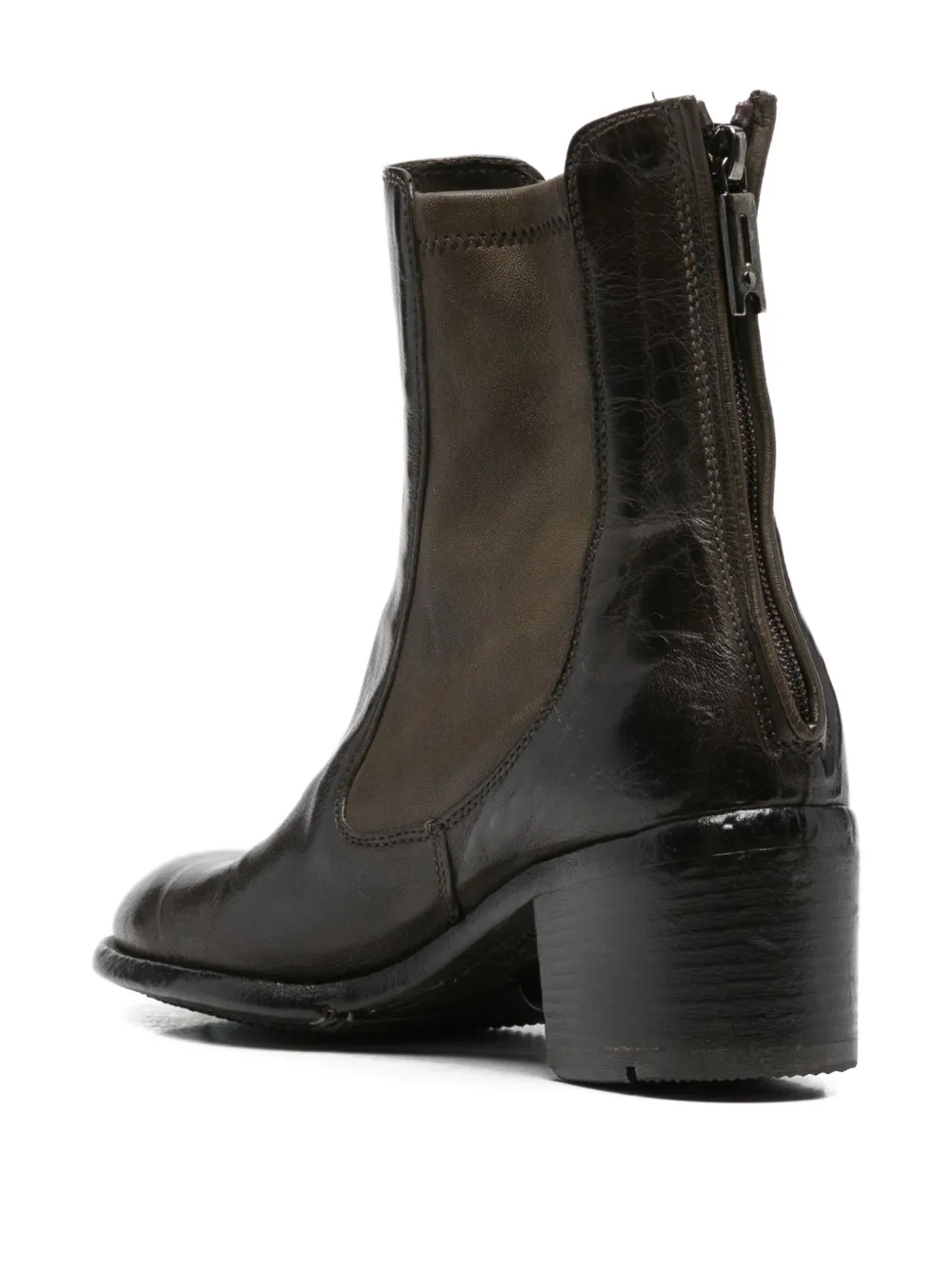 LEMARGO 55mm leather boots Green