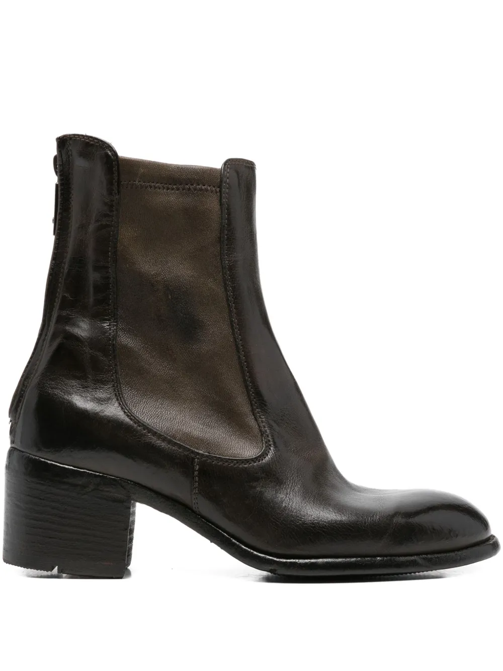 LEMARGO 55mm leather boots Green