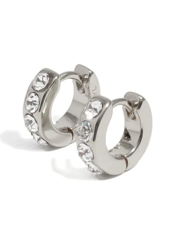 Bimba y Lola クリスタル フープピアス | シルバートーン | FARFETCH JP