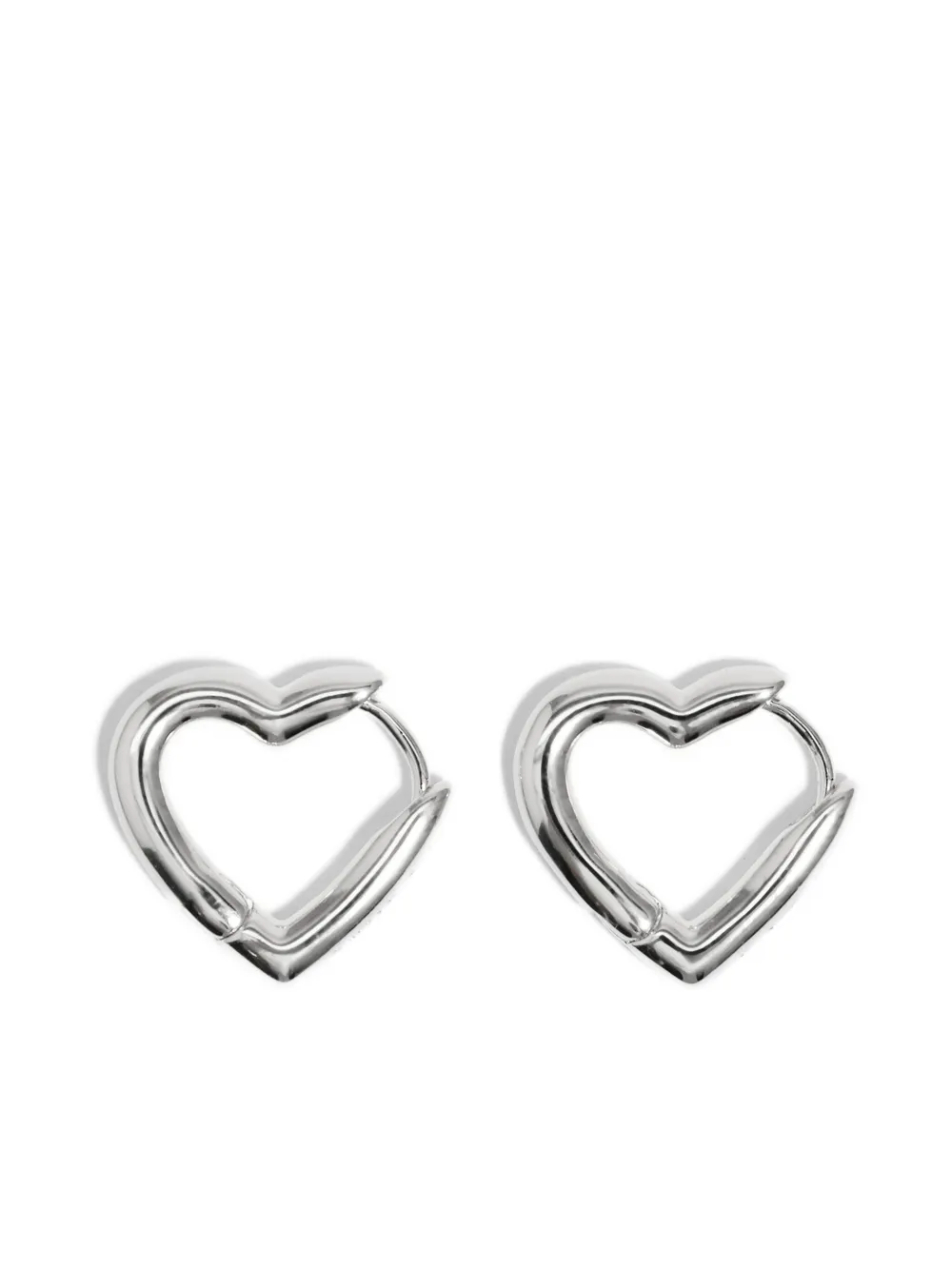Bimba y Lola arracadas en forma de corazón | plateado | Image 1