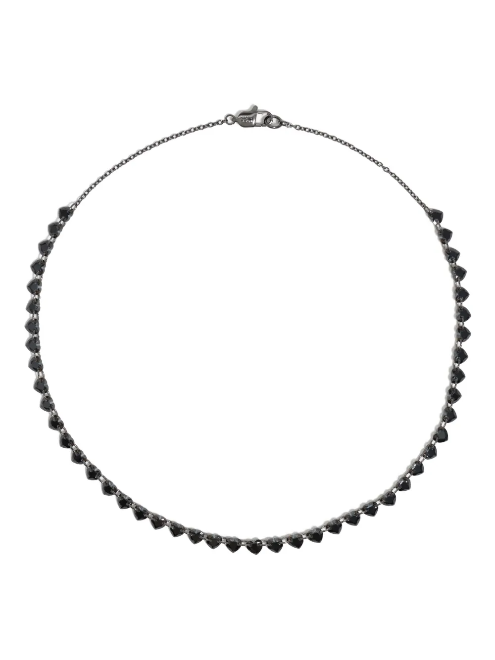 Bimba y Lola crystal-heart necklace | Black | Image 1