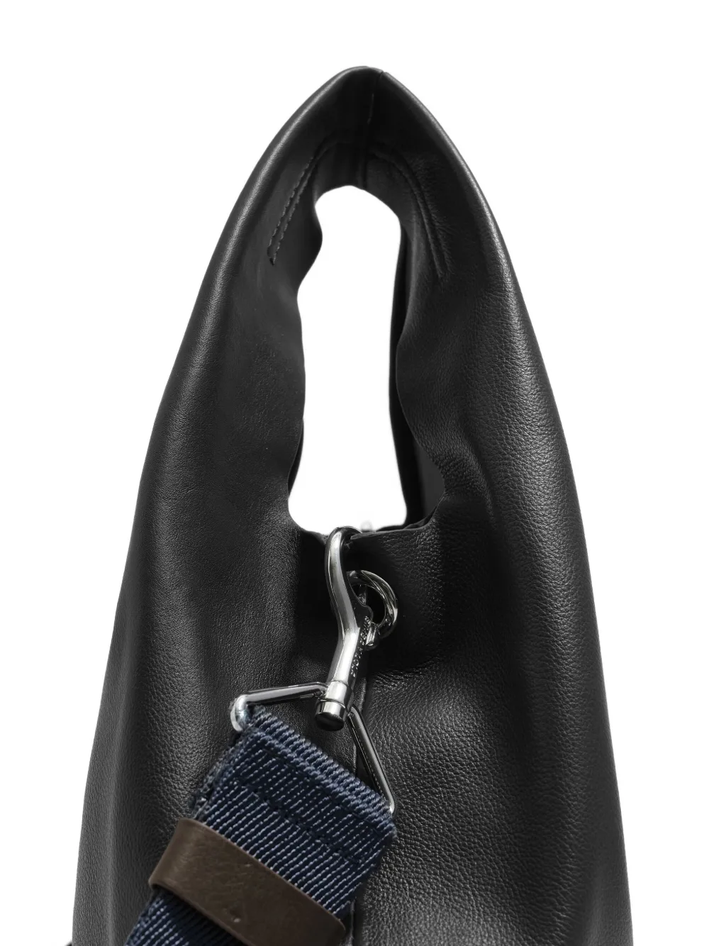 Bimba Y Lola Medium Paper Leather Tote Bag In Black