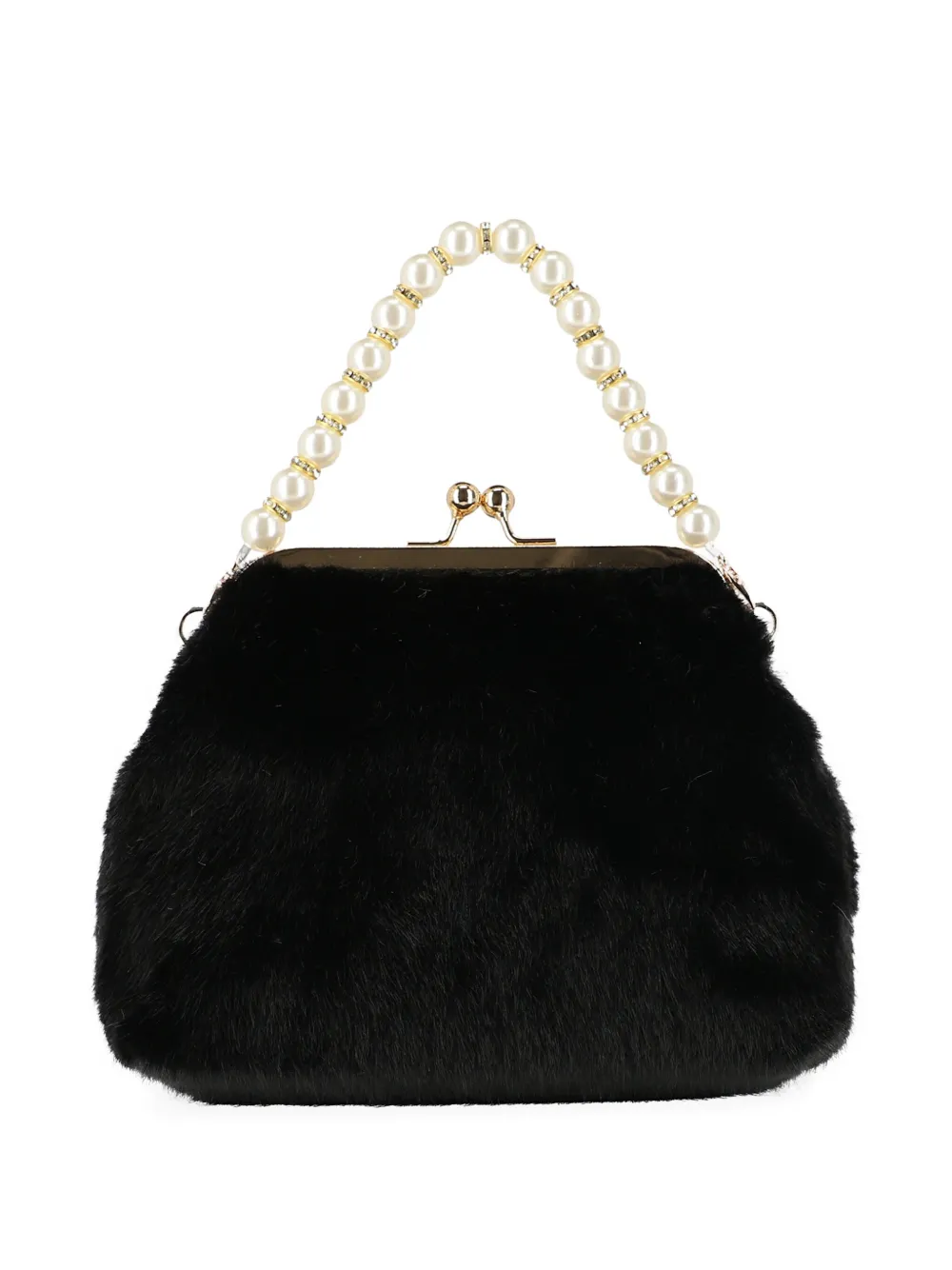 ANGEL'S FACE KIDS bow-embellished pearl-handle tote bag - BLACK