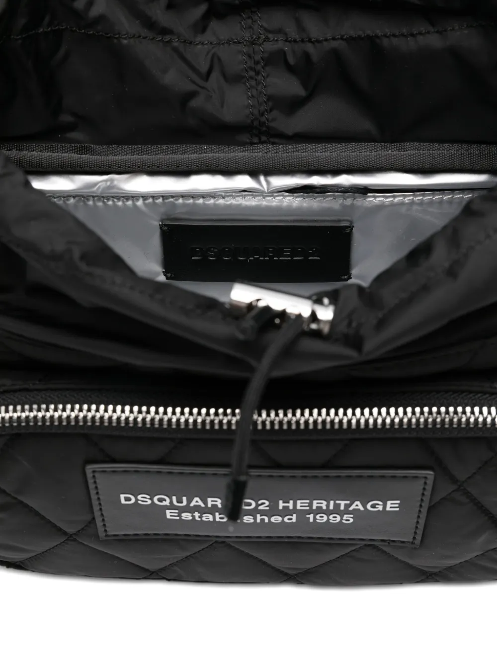 Dsquared2 Quilted-pattern Belt Bag In Black