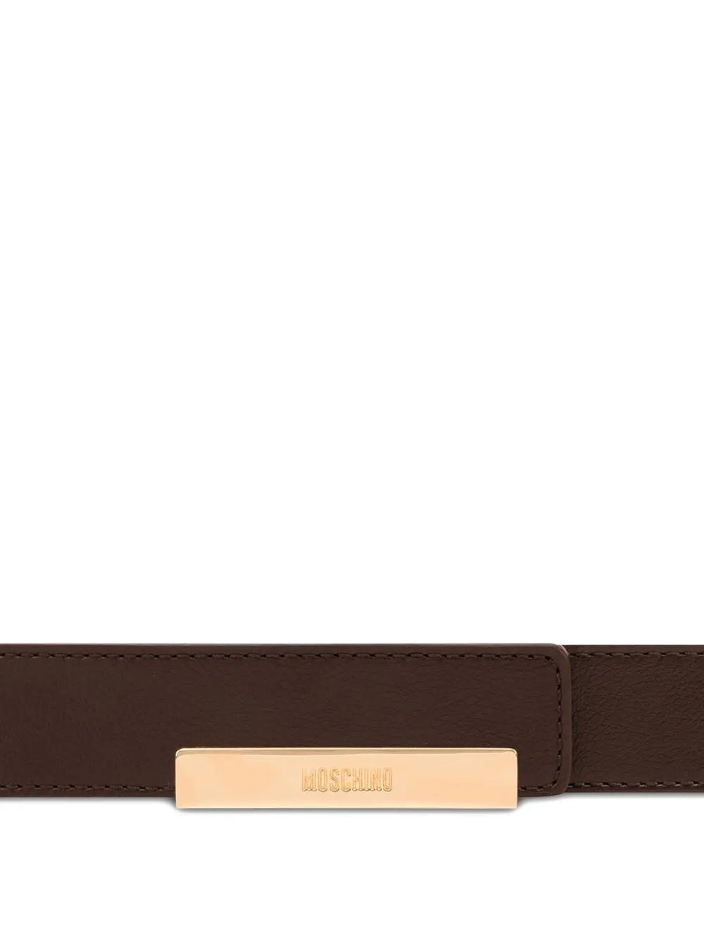 Moschino Leren riem Bruin