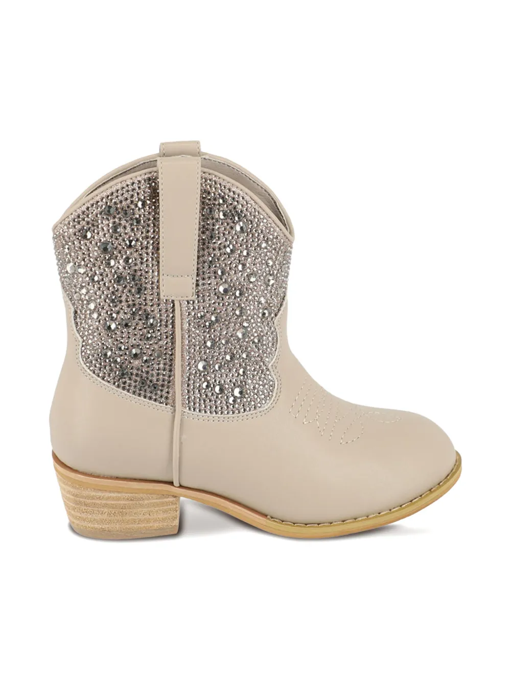 ANGEL'S FACE KIDS rhinestone-embellished ankle boots - Beige