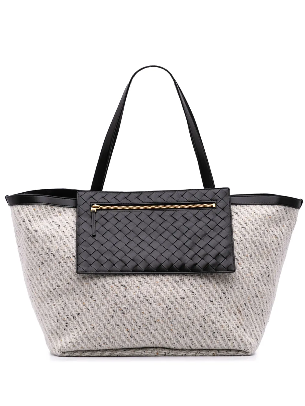 2012-2025 Large Wool and Calfskin Flip Flap tote bag