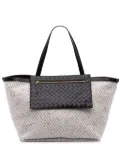 Bottega Veneta Pre-Owned 2012-2025 Large Wool and Calfskin Flip Flap tote bag - Grey