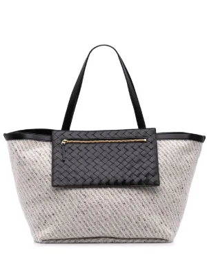 BOTTEGA VENETA ローマ トートバッグ グレー オールレザー