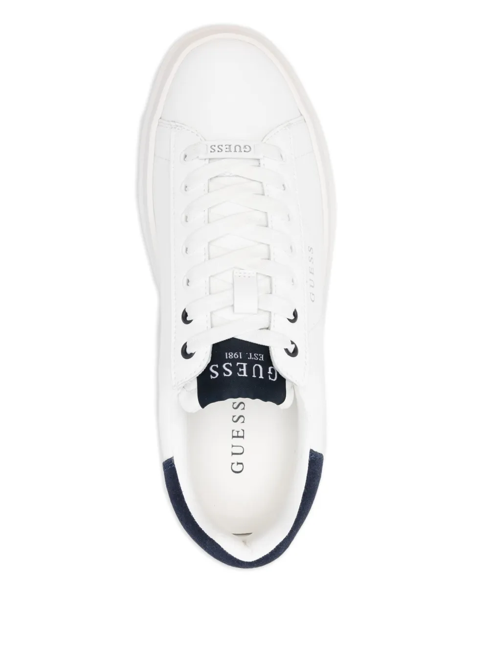 GUESS USA panelled leather sneakers White