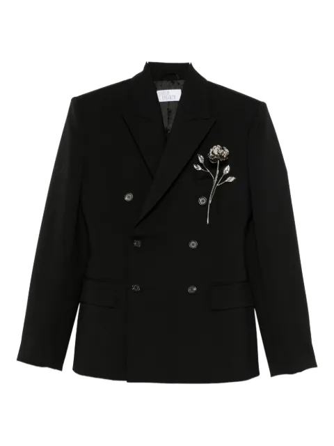 Giuseppe Di Morabito double-breasted floral-brooch blazer