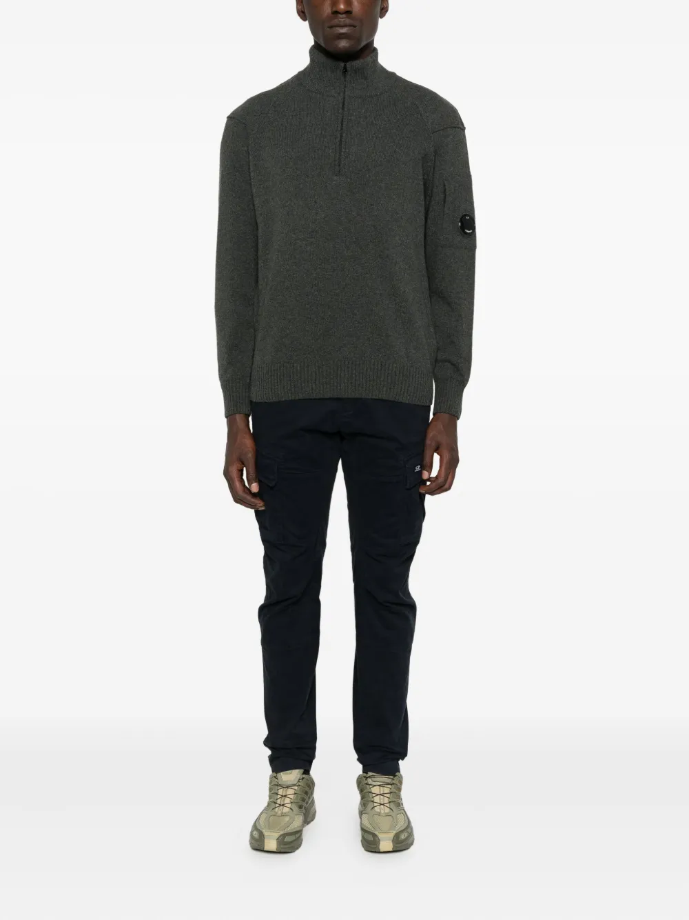 C.P. Company half-zip wool sweater - Bruin