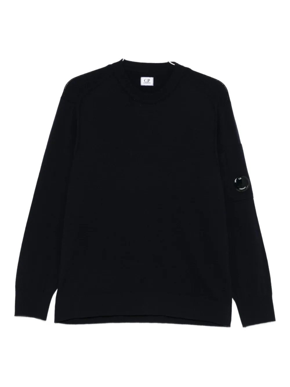 C.P. Company lens-detail crew-neck sweater Blauw