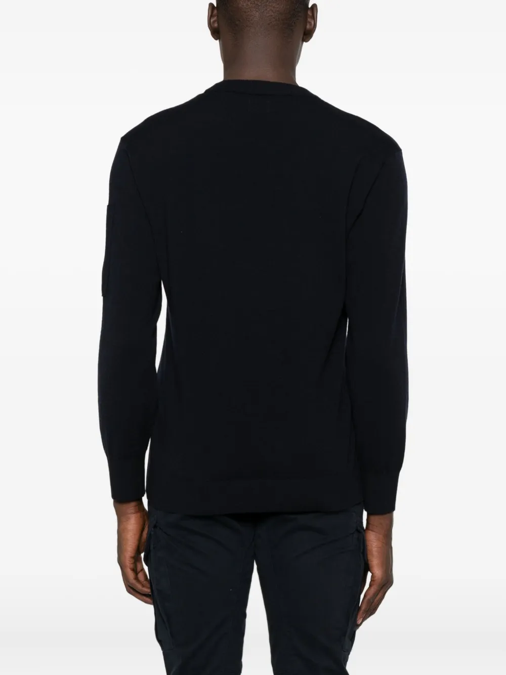 C.P. Company lens-detail crew-neck sweater Blauw