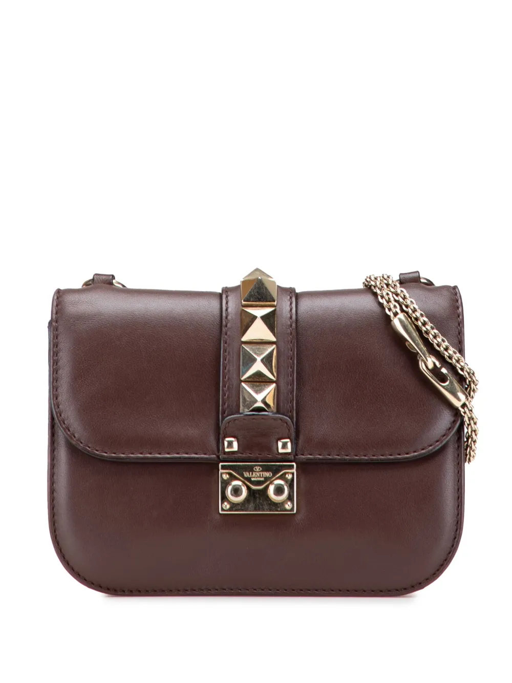 2000-2017 Small Leather Rockstud Glam Lock crossbody bag