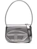 Diesel metallic-plaque top-handle handbag - Grey