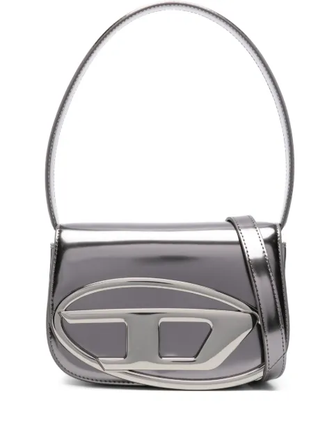 Diesel metallic-plaque top-handle handbag