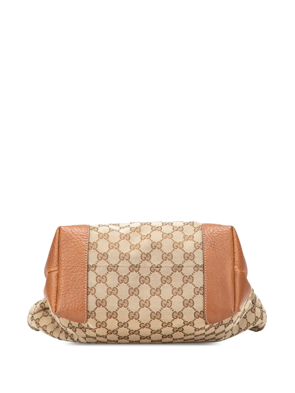 Pre-owned Gucci 2000-2015 Gg Canvas Gg Charm Tote Bag In Brown