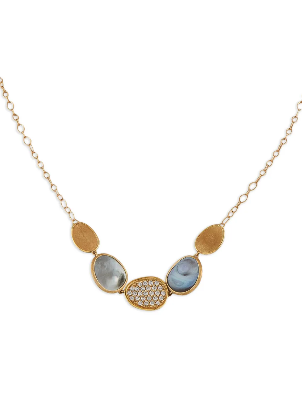 Marco Bicego 15K yellow gold Lunaria diamond necklace | Image 2