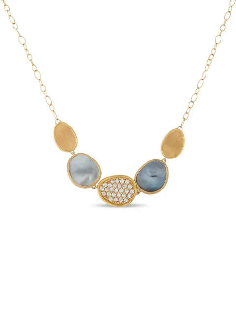 Marco Bicego 15K yellow gold Lunaria diamond necklace