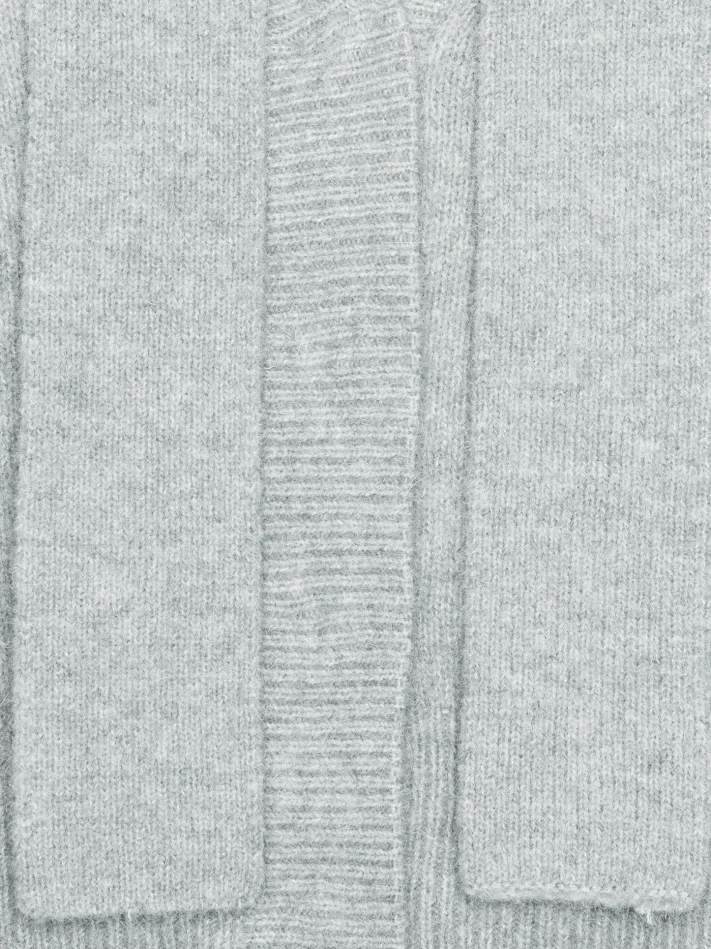 Rotate Birger Christensen Knitwear With Attached Scarf And Cropped Length In Gray