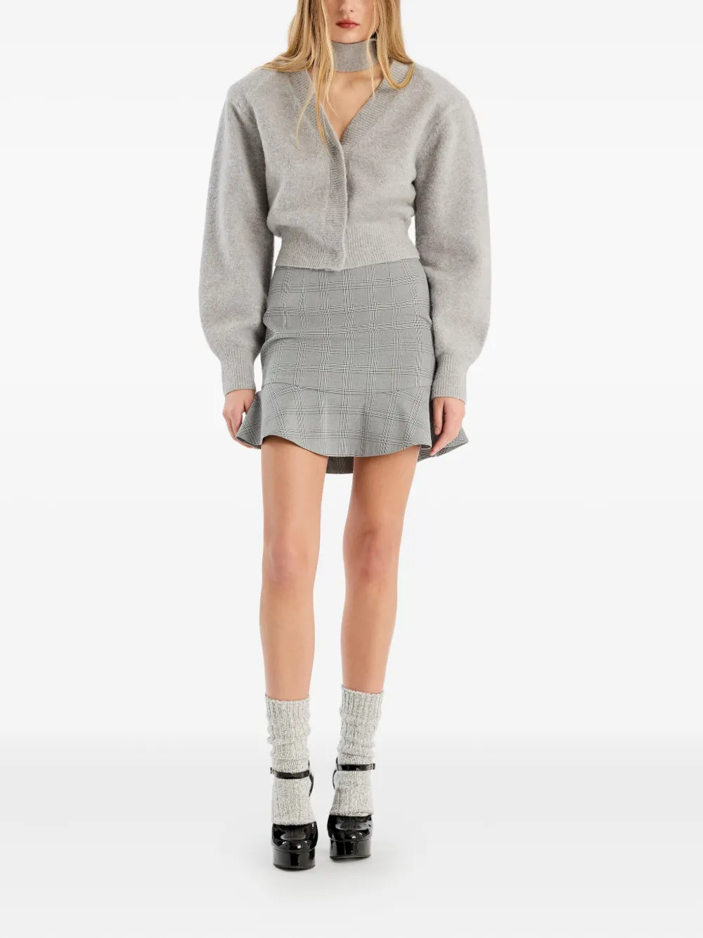 ROTATE BIRGER CHRISTENSEN keyhole-neckline balloon-sleeve cardigan | Cardigans | Image 2