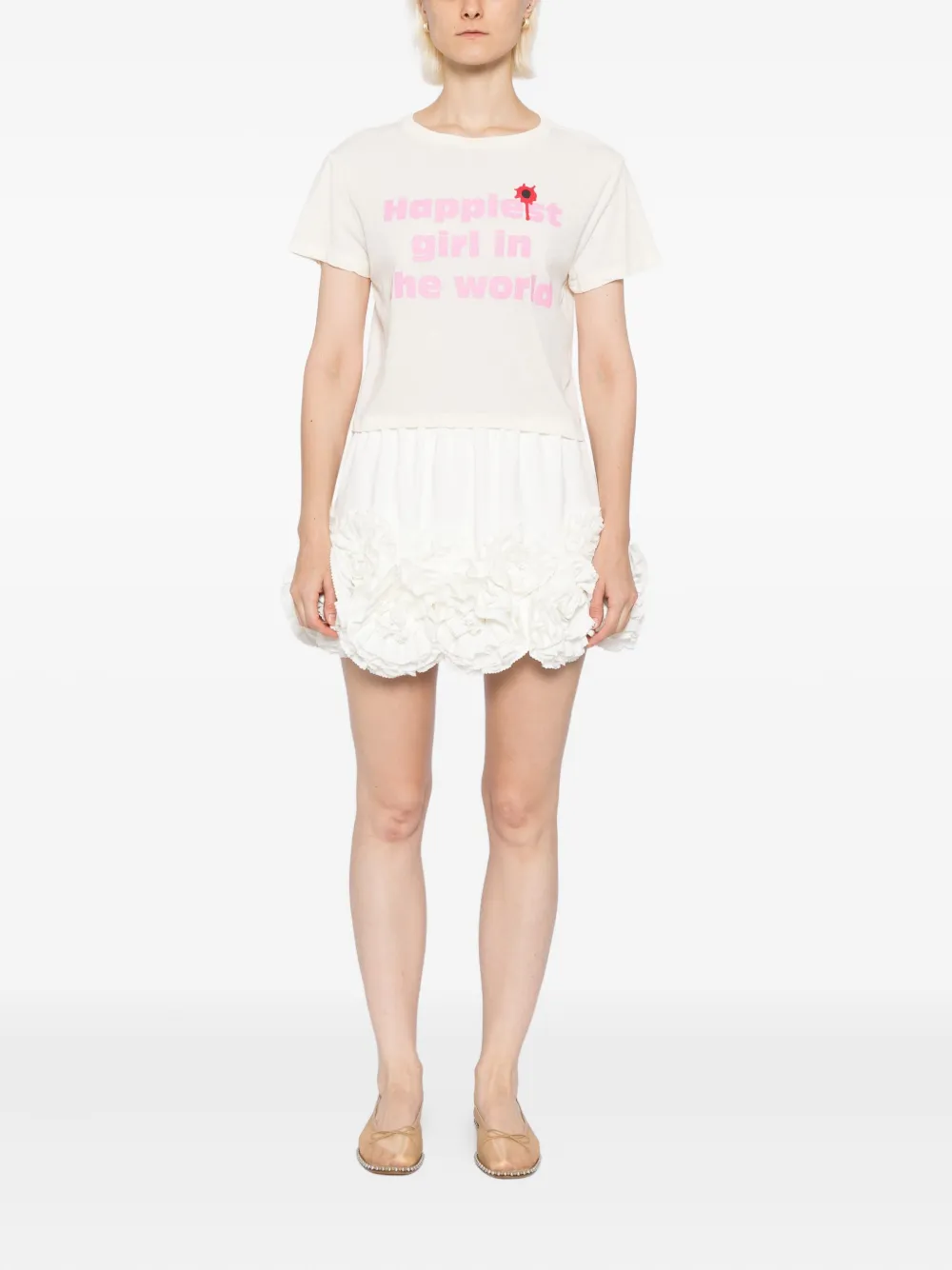 Ashley Williams Happy T-shirt Beige