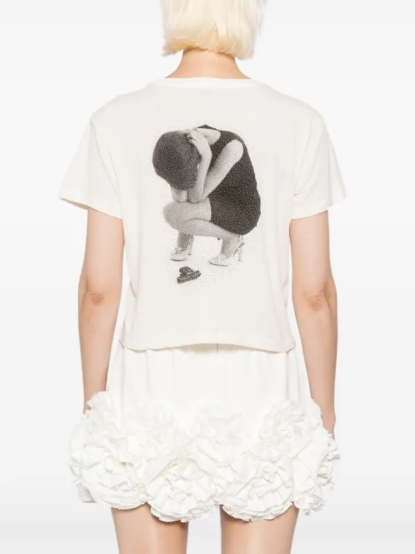 Ashley Williams Happy T-shirt | Neutrals | FARFETCH JO