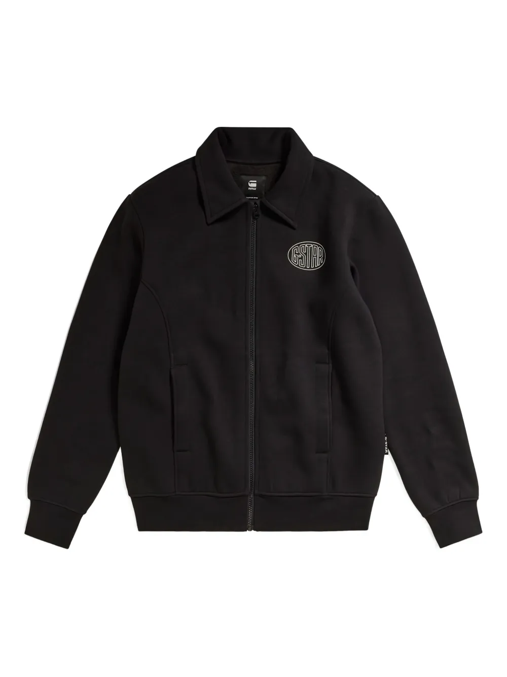 G-Star RAW logo-embroidered zip-up sweatshirt | Black | Image 1